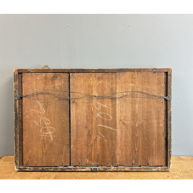 Antique 19th Century French Empire Giltwood Gesso Mantel Mirror With Foxed Glass For Sale - Image 14 of 16