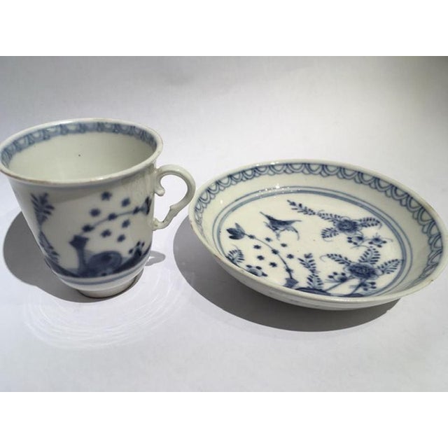 Mid-19th Century Porcelain Cup with Dish in White and Blue, Vienna For Sale - Image 6 of 18