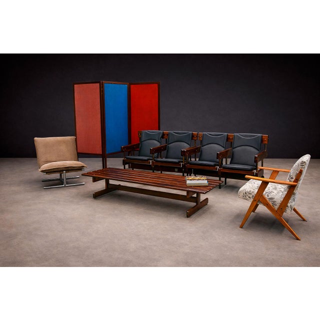 Designed in the 1950s by José Zanine Caldas (1919–2001), this rare Brazilian armchair exemplifies the designer’s early...
