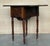 Victorian Wood Drop Leaf Side Table With Turned Legs and Wheels For Sale - Image 10 of 18