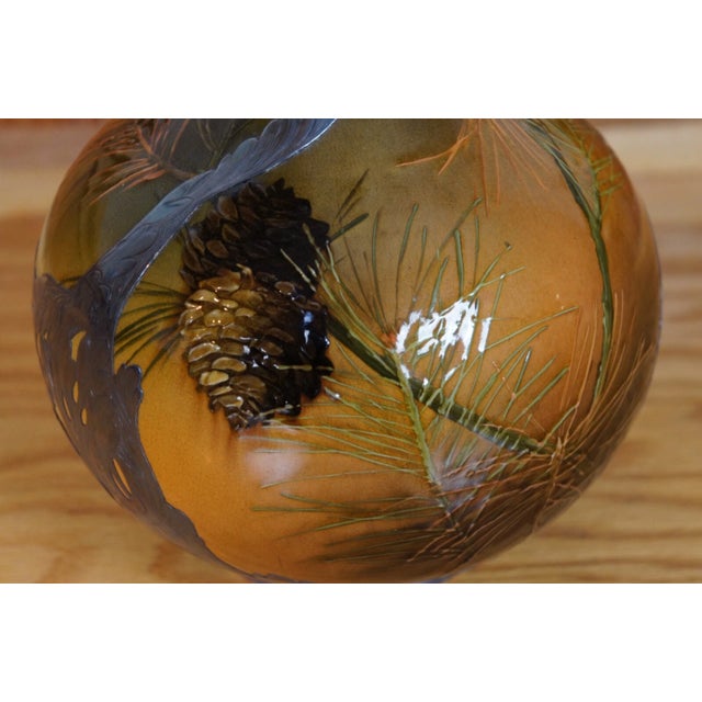 Metal Antique 1893 Amelia Sprague Rookwood Gorham Sterling Silver Overlay Vase 12" For Sale - Image 7 of 9