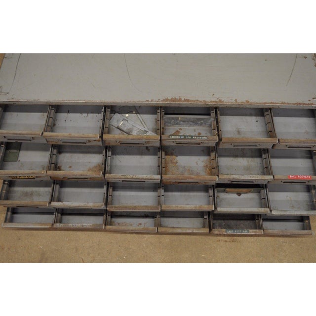 Vintage 24 Drawer Steel Metal Storage Tool Parts Cabinet Organizer Industrial Lyon B Chairish