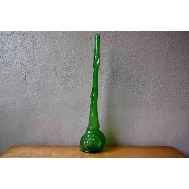 Giant Zoomorphic Bottle in Empoli Glass For Sale - Image 10 of 12
