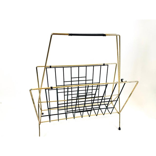 1970s Mid-Century Modern String Magazine Rack, 1970s For Sale - Image 5 of 11