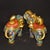 Mid 20th Century Vintage Cloisonne Enamel Elephant Pair – 6.7" Gilt Figures With Floral Motif For Sale - Image 5 of 9