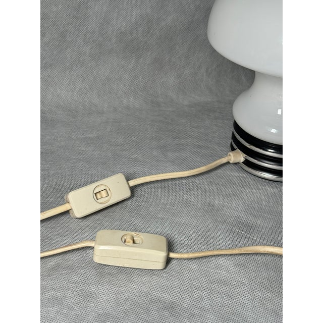 Black Opal Glass Mushroom Night Lamps from Graewe, Germany, 1970s, Set of 2 For Sale - Image 8 of 12