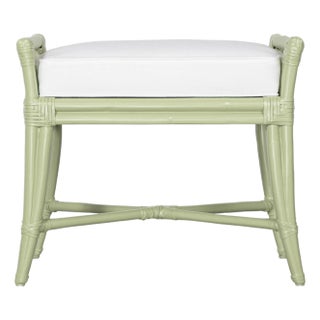 Small Malacca Bench - Celery Green For Sale