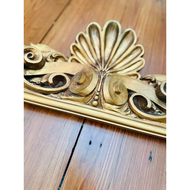 Late 20th Century Shell and Scroll Topper | Chairish
