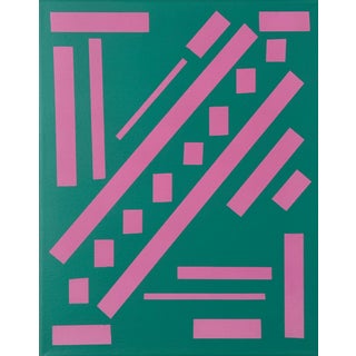 Abstract, Mid-Century Modern Geometric Painting “Ascension” For Sale