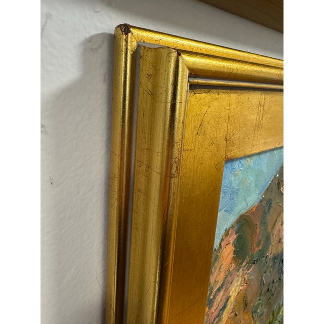 Margaret Rose "Santa Lucia at Sunset" Original California Plein Air Oil Painting Big Sur Impressionist Landscape 2001 For Sale In San Francisco - Image 6 of 11