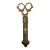 Antique 19th Century Victorian Sewing Scissors Dagger W/ Brass Handles & Sheath For Sale