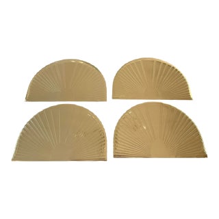 Vintage Gold Fan Art Deco Placemats- a Set of 12 For Sale