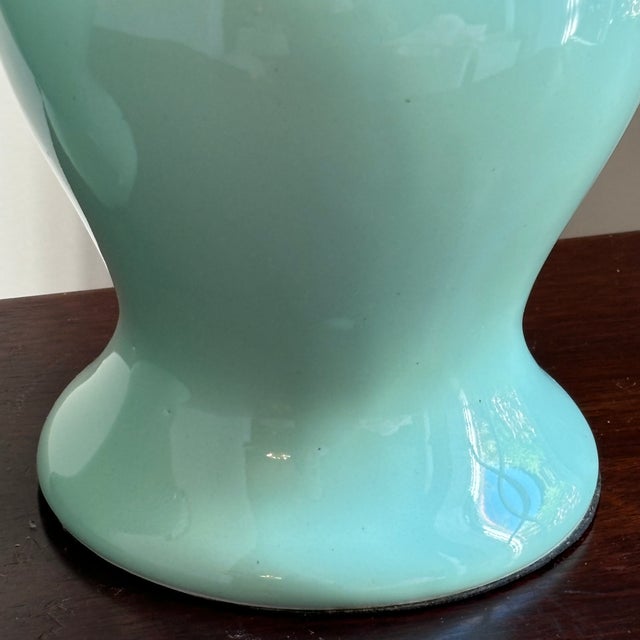 Late 20th Century Late-20th Century Ceramic Ginger Jar Table Lamps — A Pair For Sale - Image 5 of 12