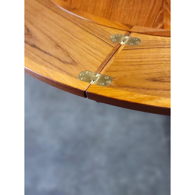 Brown Danish Flip Flap Lotus Dining Table from Dyrlund, 1960 For Sale - Image 8 of 17