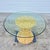 John McGuire 1970s Signed McGuire Bamboo Rattan Wheat Sheaf Pedestal Base 45” Round Glass Top Dining Table For Sale - Image 4 of 17