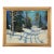 Winter Landscape Oil Painting Signed Audrey Milligan, Snowy Forest Scene For Sale