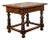 English 1850s Walnut Parquet Top Table with Single Drawer and Turned Legs For Sale