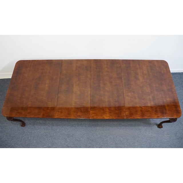 Late 20th Century Henredon Furniture Solid Mahogany Traditional Chippendale Style 108" Dining Table W. Drawers For Sale - Image 5 of 13