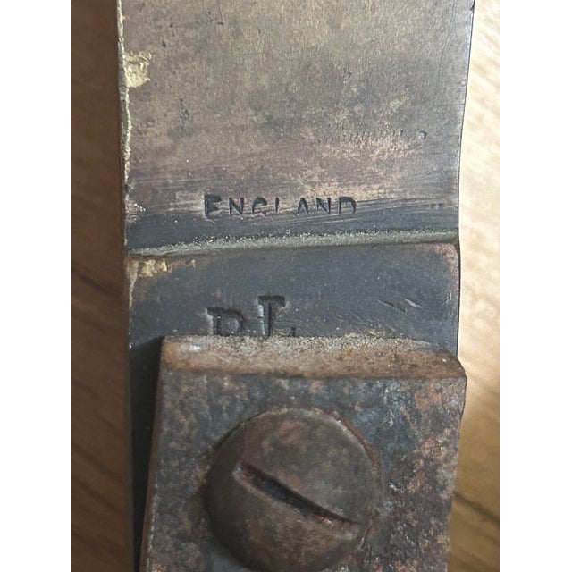 Antique English Neoclassical Engraved Brass & Iron Andirons, Pair, Circa 1900 For Sale - Image 11 of 12