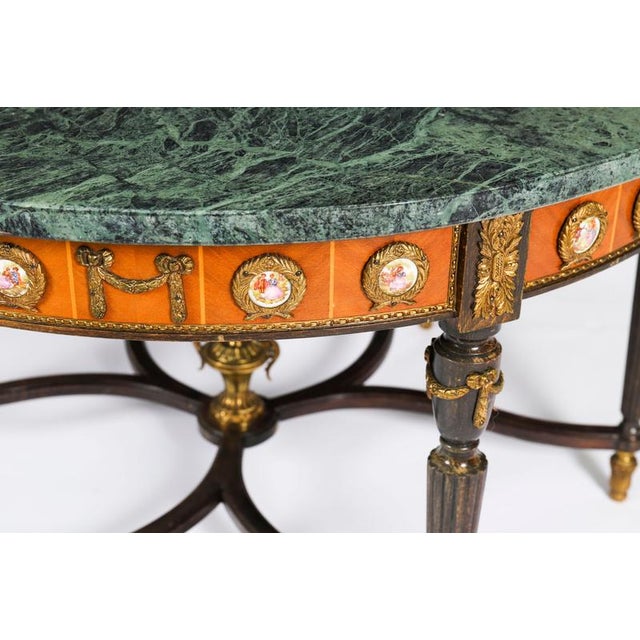 Vintage Ormolu Mounted Coffee Table with Marble Top in the style of H&L Epstein, 1950s For Sale - Image 3 of 18