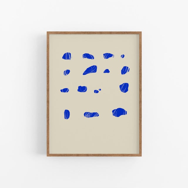 Contemporary Contemporary Blue Abstract Giclee Print For Sale - Image 3 of 5