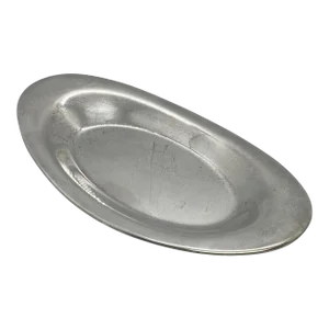 Vintage Mid 20th Century Oneida Silverplate Holloware Oval Bread Serving Tray