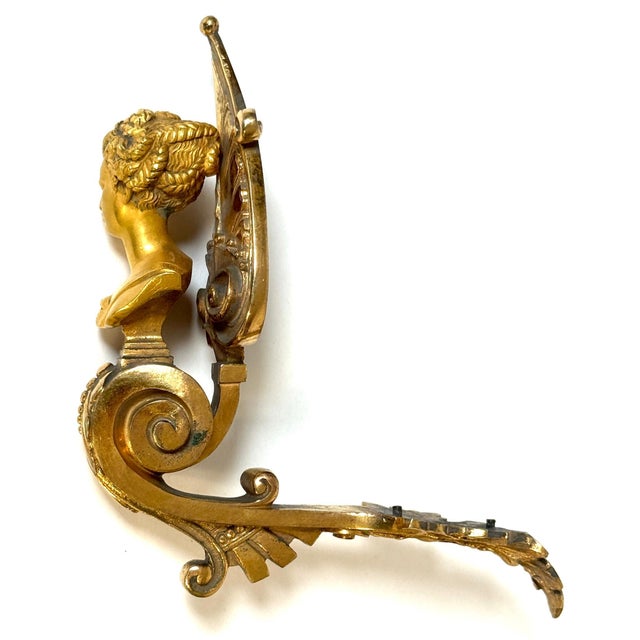 Pair Napoleon III Fire-Gilt Ormolu Curtain Tiebacks with Classical Female Busts For Sale - Image 17 of 18
