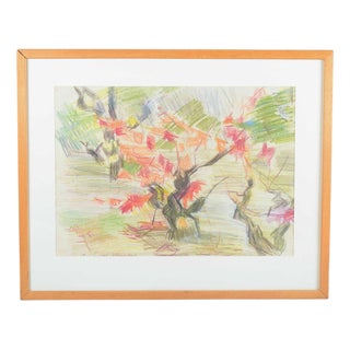 Brita Af Klercker, Colorful Abstract Composition, Pastel on Paper, 1950s-1960s For Sale