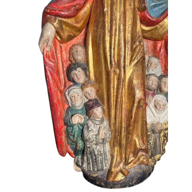 Mid 19th Century Mid 19th Century Madonna of Mercy in Her Protective Cloak For Sale - Image 5 of 11