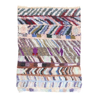 Vintage Azilal Boucherouite Moroccan Rug, 05'01 X 06'10 For Sale