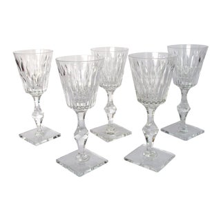 Hawkes Lead Crystal Claret/Wine Stems - Set of 5 For Sale