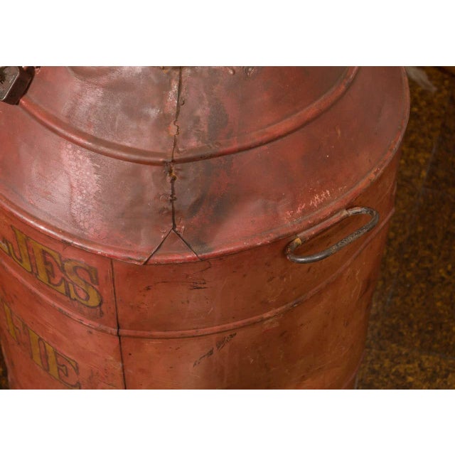 Mid 19th Century 1850 Dutch Red Tole Painted Coffee Tin For Sale - Image 5 of 6