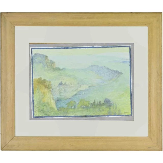 Giovanni Gromo, Landscape, Mixed Media, 1980s For Sale - Image 4 of 4
