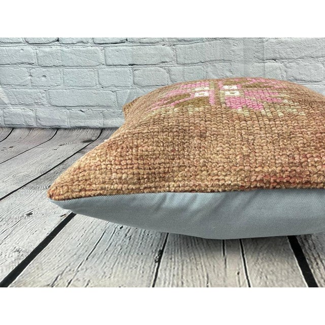 20 x 20 Rug Pillow Velvet Embrace Turkish Pillow Cushion Cover For Sale - Image 4 of 4