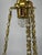 Gold Art Nouveau Secession Pendant Light in Brass and Opaline Glass, Czechoslovakia, 1900s For Sale - Image 8 of 15