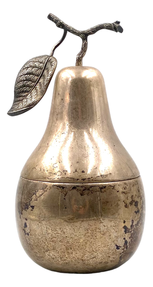 Modern Silver-Plated Pear Wine Cooler / Ice Bucket from Teghini Firenze, Italy, 1970s