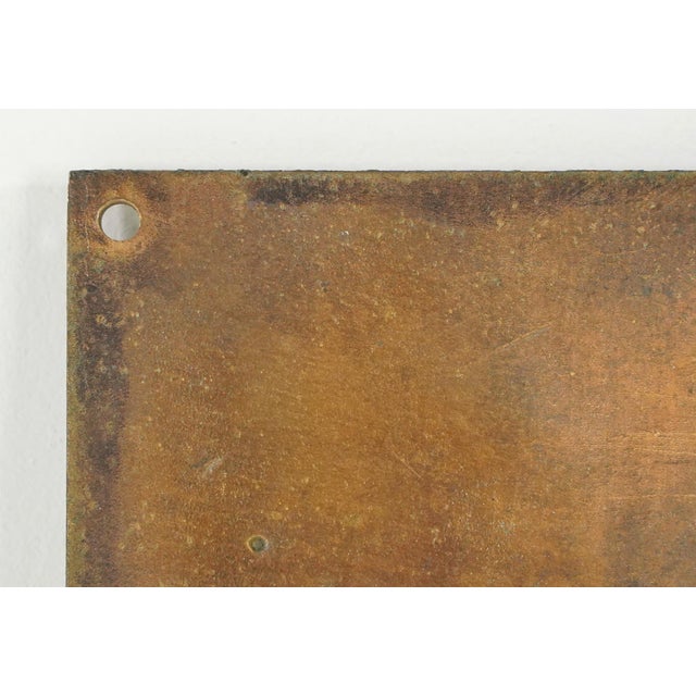 Vintage European French Brass Construction Advertisement Plaque For Sale - Image 9 of 9