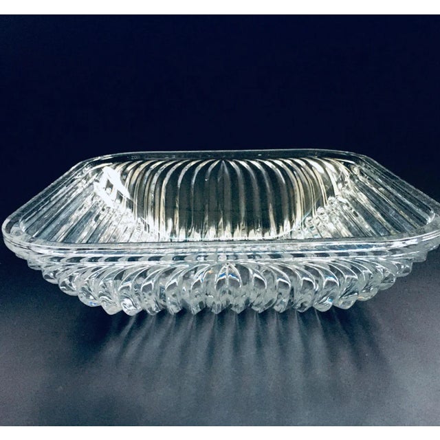 XL Mid-Century Czech Modern Crystal Art Glass Bowl, 1960s For Sale - Image 7 of 13