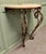 Rustic French Wrought Iron Marble Console or Hall Table This is a lovely old piece, the table has a decorative old scroll...