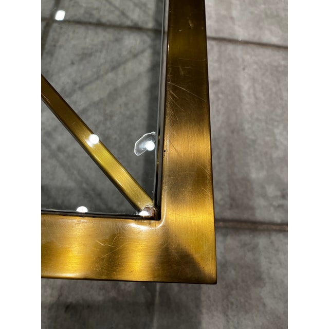 Mastercraft Chinese Chippendale Brass Coffee Table With Fretwork For Sale - Image 9 of 12