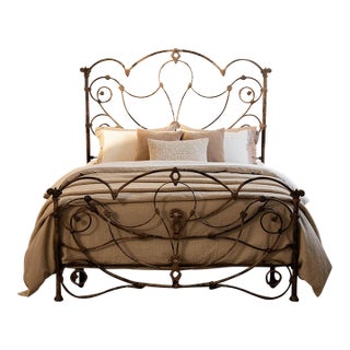 Antique Victorian Iron Bed For Sale
