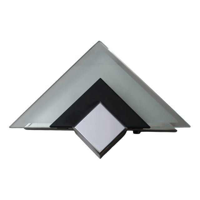 Large Chrome & Glass Wall Lamp by J. T. Kalmar, 1990s For Sale