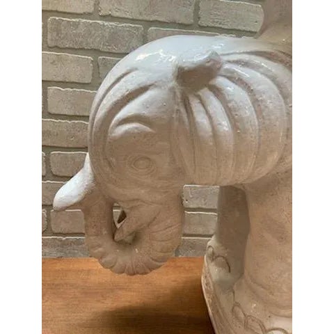 Vintage Elephant Indoor/Outdoor Stand For Sale - Image 4 of 7