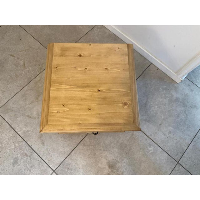 Rustic Nightstand in Wood For Sale - Image 5 of 6