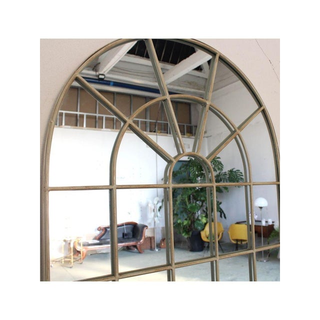 Silver Vintage Italian Window Mirror For Sale - Image 8 of 9