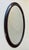 Small Danish Oval Wall Mirror in Stained Oak, 1920s For Sale - Image 3 of 8