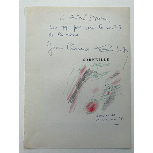 This unique drawing by the artist Corneille is a striking demonstration of creative expression in the 1960s. The page is...