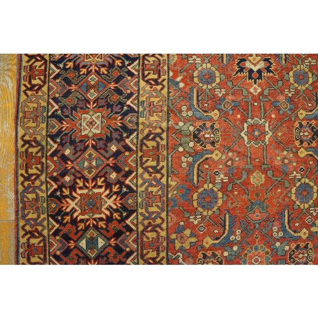 Mid 19th Century 1840s Red Herati Floral Antique n.w. Persian Gallery Rug 7'6" X 23' Handknotted Wool Carpet For Sale - Image 5 of 14