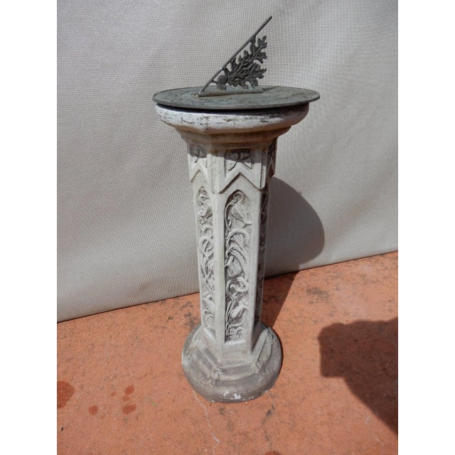 Sun Dial Cast Stone For Sale In New York - Image 6 of 7