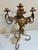 Bring old-world European charm to your home with this vintage hand-forged wrought iron five-light candelabrum. Beautifully...